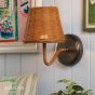 Joules Elcot Rechargeable Wall Light Dark Rattan