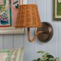 Joules Elcot Rechargeable Wall Light Dark Rattan