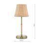 Joules Elcot Rechargeable Table Light Natural Rattan