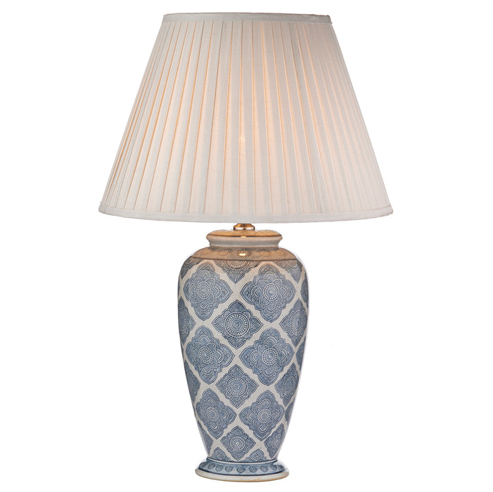 Ely Table Lamp Blue/White Base Only