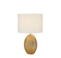Nadine Table Lamp - Gold Ceramic & Cream Fabric Shade