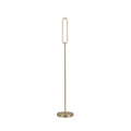 Mod LED Floor Lamp, Satin Brass Metal, Opal Acrylic & Clear