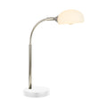 Astro Table Lamp - Black & Chrome Metal & Opal Glass Shade