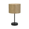 Meadow 1Lt Table Lamp, Natural Grass Shade and Black Metal
