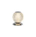 Allure Table Lamp, Chrome Metal & Clear Acrylic