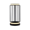 Circolo Cage Table Lamp - Black Metal & White Silicon