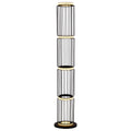 Circolo Cage Floor Lamp - Black Metal & White Silicon