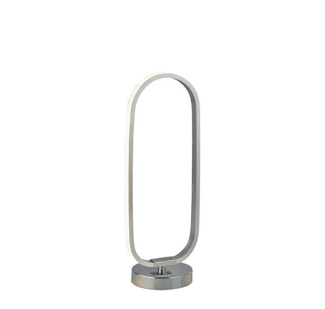 Liner Table Lamp - Chrome Metal & Brushed Aluminium