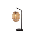 x Java Table Lamp - Black Metal & Bamboo Shade