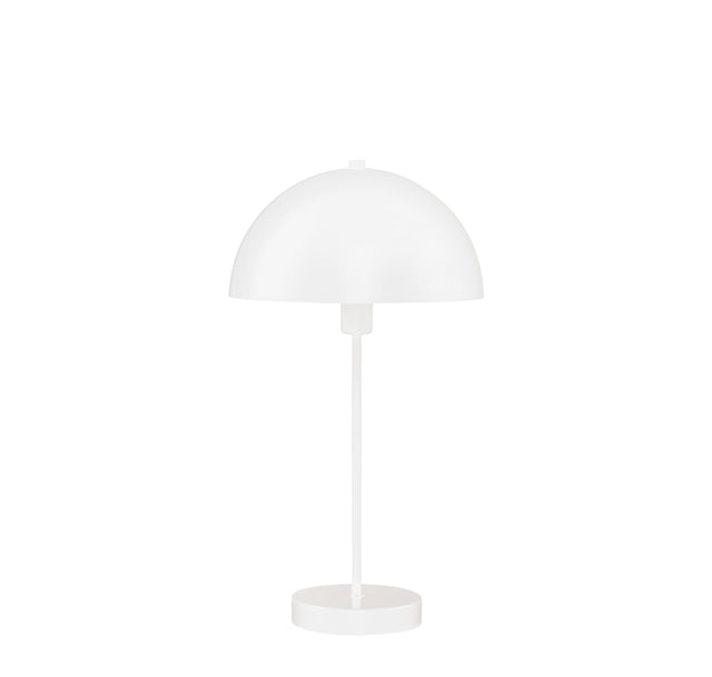 Mushroom Table Lamp - White Metal