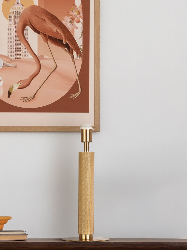 Base Only - London Table Lamp - Knurled Gold Metal