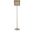 Bijou Floor Lamp - Antique Brass Metal & Champagne Glass