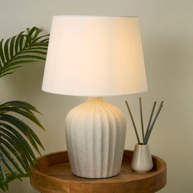 Padstow Table Lamp - Ceramic with Fabric Shade