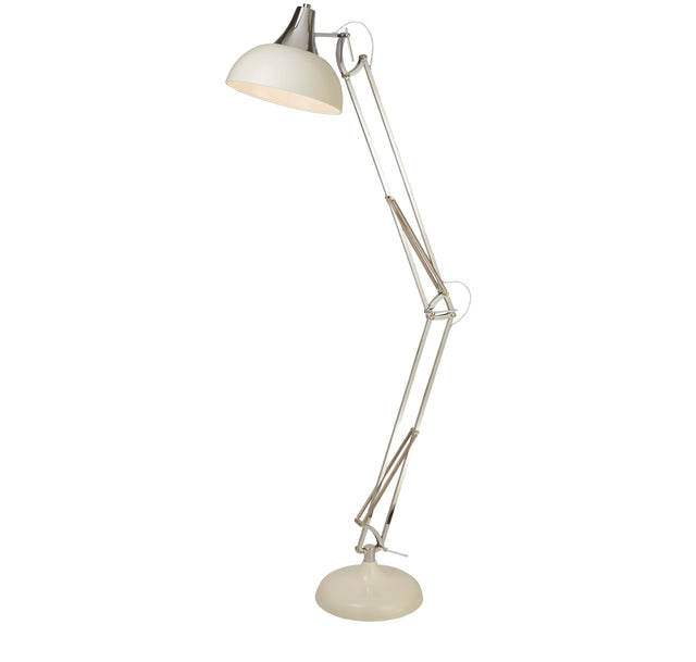 Goliath Task Lamp - Chrome & Cream Metal