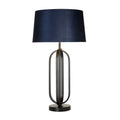 Chic Table Lamp - Black Metal with Navy shade