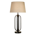 Chic Table Lamp - Black Metal with Natural Shade