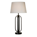 Chic Table Lamp - Black Metal with White Shade