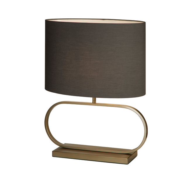 Sleek Table Lamp - Bronze Metal with Grey shade