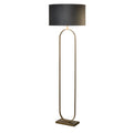 Modish Floor Lamp Bronze Metal with Dark Grey Shade