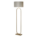 Modish Floor Lamp Bronze Metal with Grey Shade