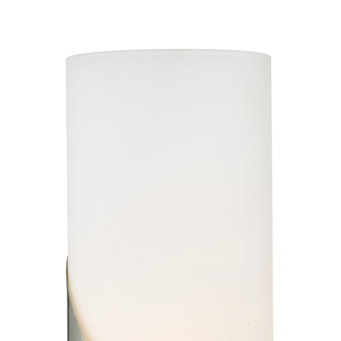 Faris Touch Table Lamp Satin Nickel Opal Glass