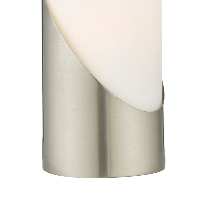 Faris Touch Table Lamp Satin Nickel Opal Glass