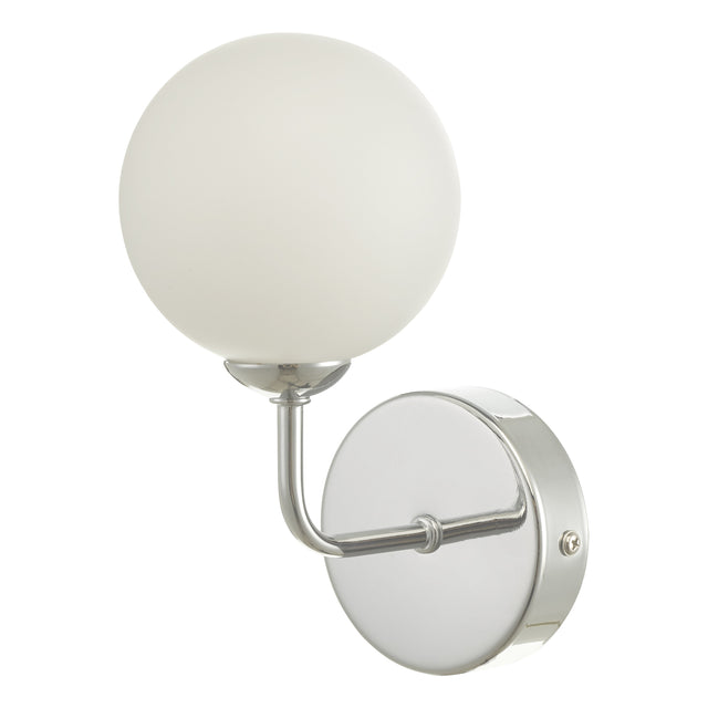 Feya Wall Light Polished Chrome Opal Glass