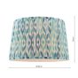 Joules Folly Pleated Shade Ikat Blue 40cm