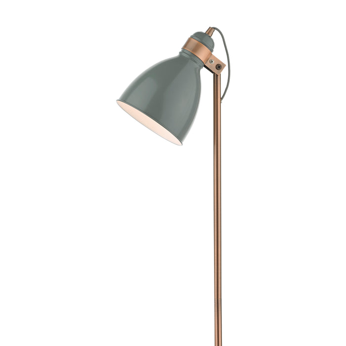 Frederick Task Floor Lamp Grey & Copper