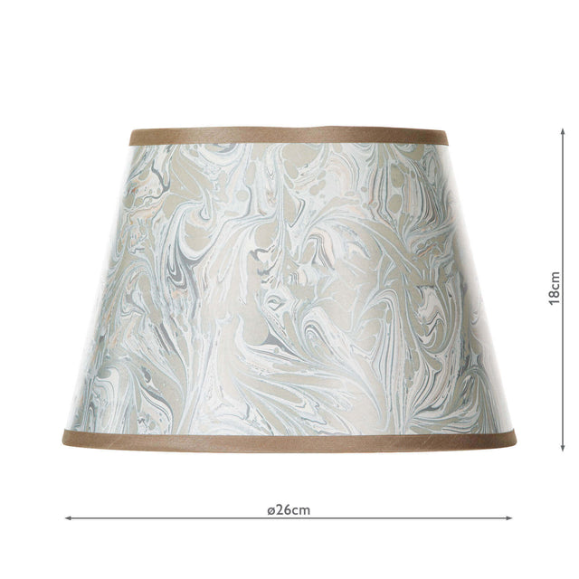 Frida Taupe Marble Pattern Tapered Drum Shade 26cm