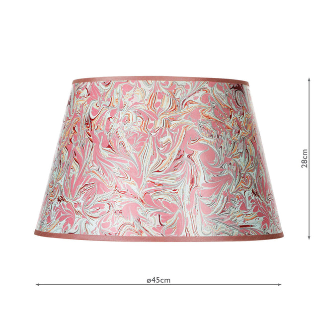 Frida Red Marble Pattern Tapered Drum Shade 45cm