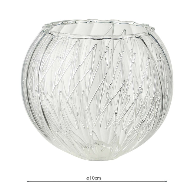 GL9 Mix & Match Clear Glass With Inner Wire Detail
