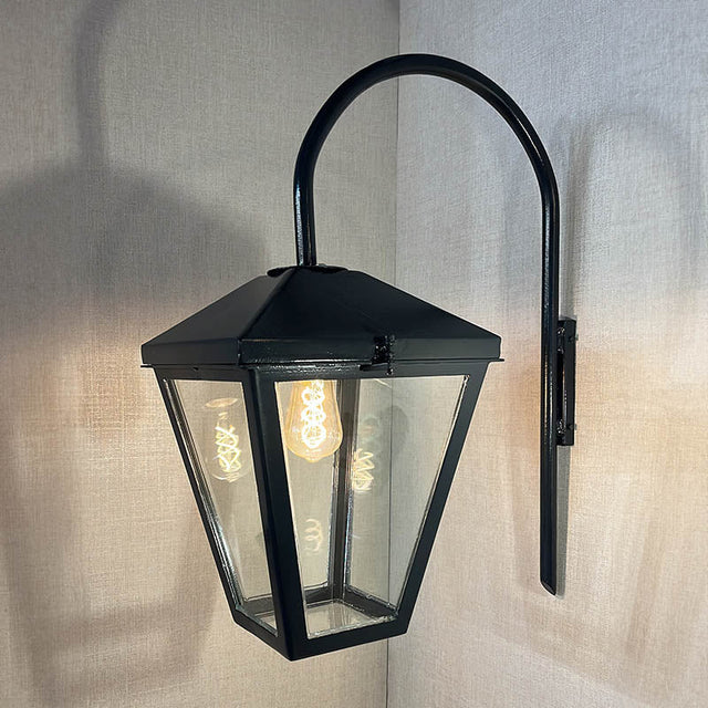 Contemporary downturned wall light
