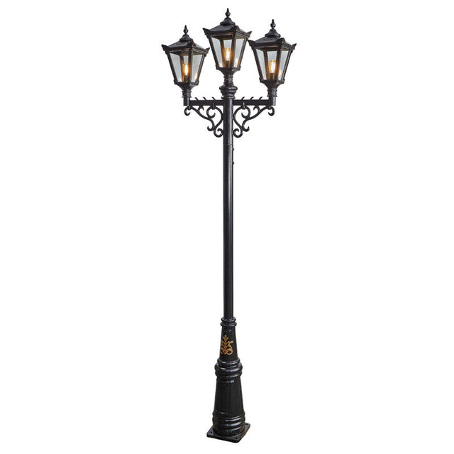 Victorian style large triple headed lamp post