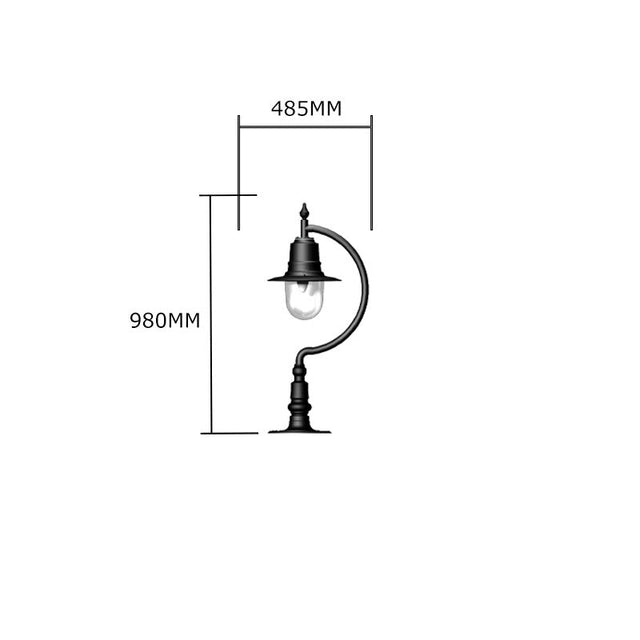 Vintage tear drop pier light for flat piers