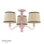 Joules Harewood 3 Light Semi Flush Pink