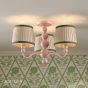 Joules Harewood 3 Light Semi Flush Pink