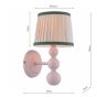 Joules Harewood Wall Light Pink