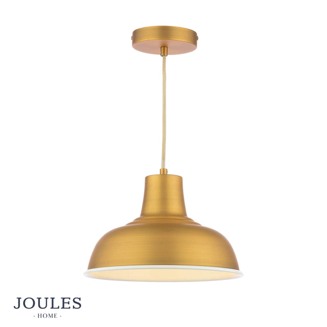 Joules Hatfield Industrial Pendant Light Brass