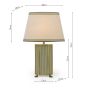 Joules Helmingham Claw Foot Table Lamp Green Stripe