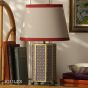 Joules Helmingham Claw Foot Table Lamp Red Print