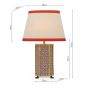 Joules Helmingham Claw Foot Table Lamp Red Print