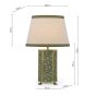 Joules Helmingham Claw Foot Table Lamp Green Print