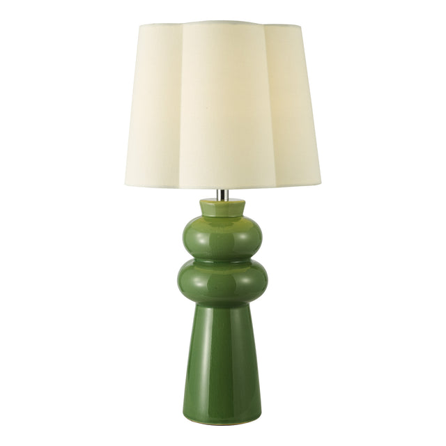 Jordana Table Lamp Green Complete With Shade