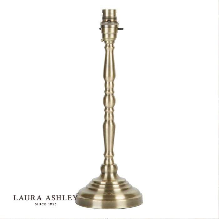 Laura Ashley Corey Antique Brass Candlestick Table Lamp Base Only