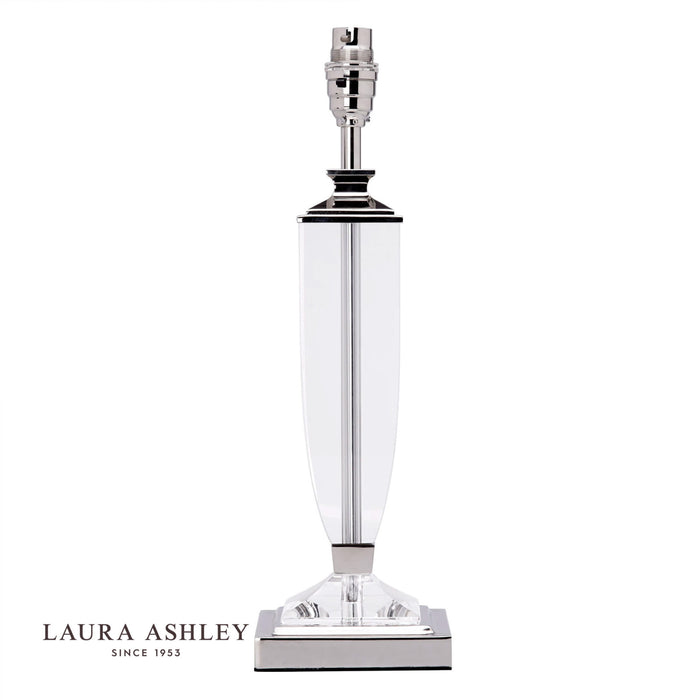 Laura Ashley Carson Medium table Lamp Polished Nickel & Crystal Base Only