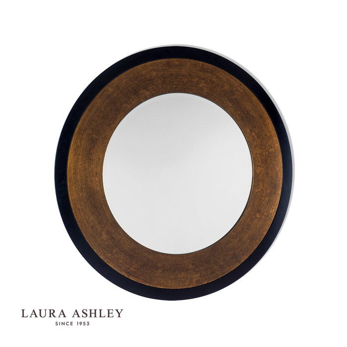 Laura Ashley Cara Large Round Mottled Bronze Mirror 110cm
