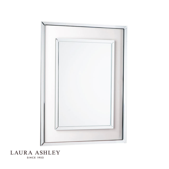 Laura Ashley Evie Small Rectangle Mirror Clear Frame 100 x 80cm