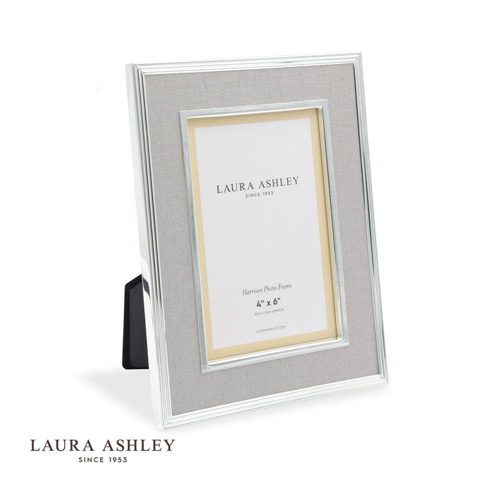 Laura Ashley Harrison Photo Frame Pale Charcoal Linen 4x6"