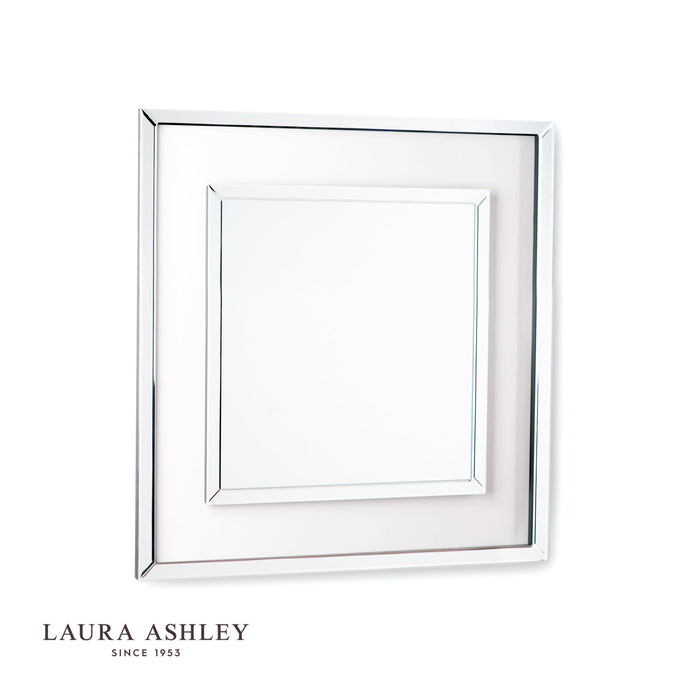 Laura Ashley Evie Square Mirror Clear Frame 90 x 90cm
